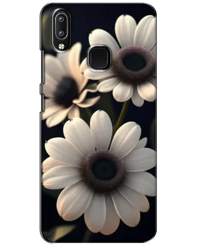 Чехол для Vivo Y93 Lite с картинкой «Белые маргаритки макро»