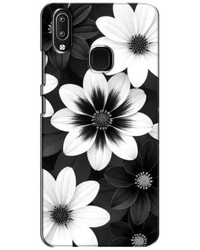 Чехол для Vivo Y93 Lite с картинкой «Монохромные астры»