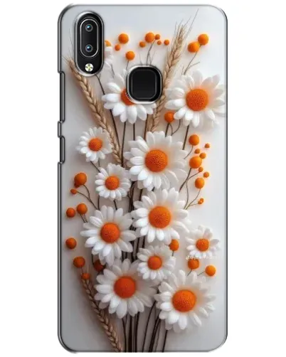 Чехол для Vivo Y93 Lite с картинкой «Белые сухоцветы»