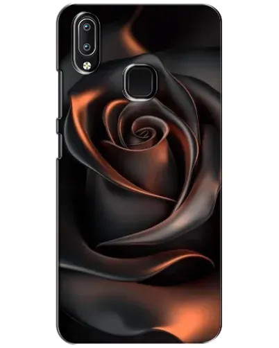 Чехол для Vivo Y93 Lite с картинкой «Шелковая черная роза»