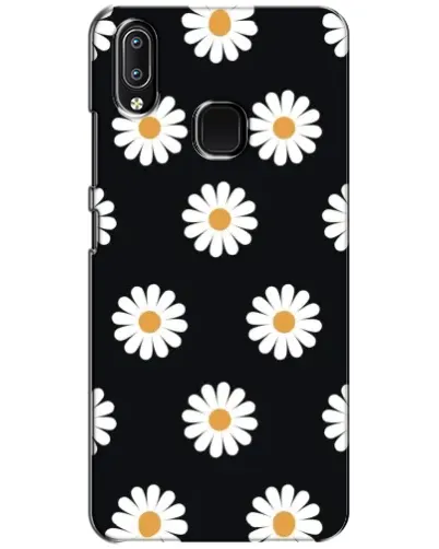 Чехол для Vivo Y93 Lite с картинкой «Ромашки на черном»