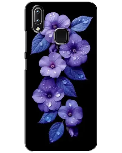 Чехол для Vivo Y93 Lite с картинкой «Фиолетовые цветы с росою»
