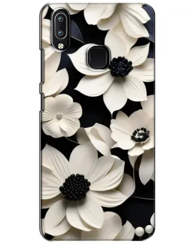 Чехол для Vivo Y93 Lite с картинкой «Объемные белые цветы»
