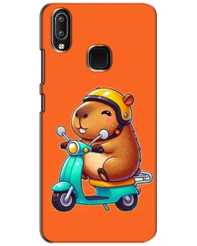 Чехол для Vivo Y93 Lite с картинкой «Капибара на скутере»