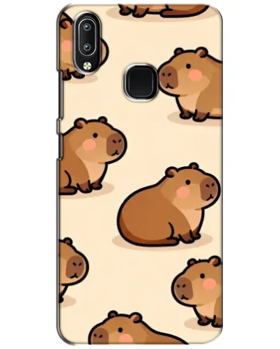 Чехол для Vivo Y93 Lite с картинкой «Паттерн милых капибар»