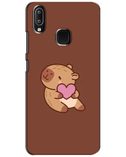 Чехол для Vivo Y93 Lite с картинкой «Капибара с сердцем»
