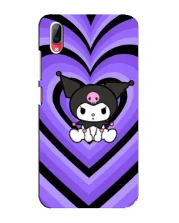 Чехол для Vivo Y93 / Y93S с картинкой «Kuromi и фиолетовые сердца»