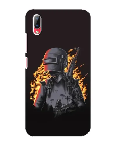 Чехол для Vivo Y93 / Y93S с картинкой «PUBG — огненный силуэт» Чехол для Vivo Y93 / Y93S с картинкой «PUBG — огненный силуэт»
