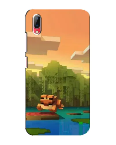 Чехол для Vivo Y93 / Y93S с картинкой «Майнкрафт закат солнца»