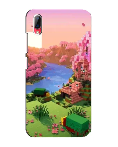 Чехол для Vivo Y93 / Y93S с картинкой «Розовое дерево Minecraft»
