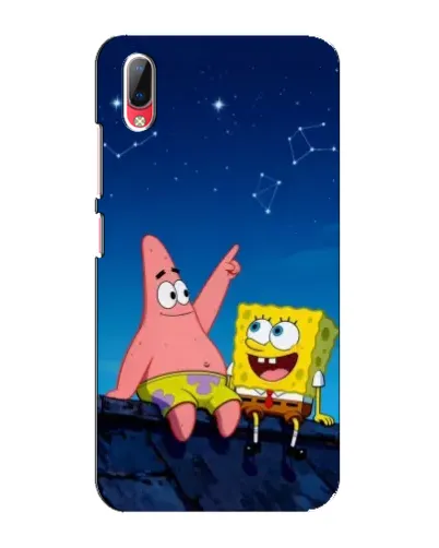 Чехол для Vivo Y93 / Y93S с картинкой «Губка Боб и Патрик ночью»