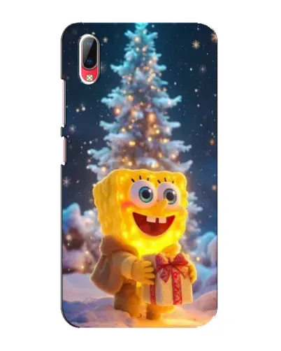 Чехол для Vivo Y93 / Y93S с картинкой «Рождественский Спанч Боб»