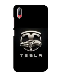 Чехол для Vivo Y93 / Y93S с картинкой «Tesla — серебристое авто» Чехол для Vivo Y93 / Y93S с картинкой «Tesla — серебристое авто»