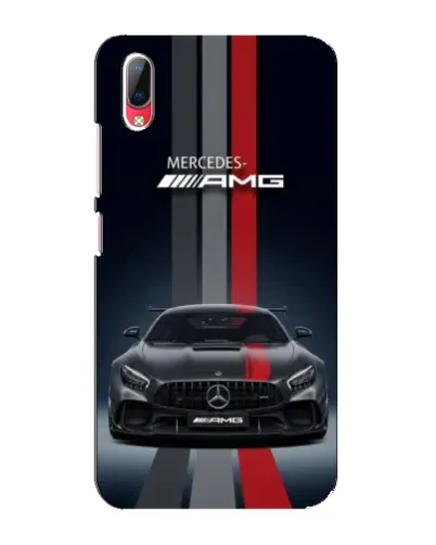 Чехол для Vivo Y93 / Y93S с картинкой «Mercedes — белый карбон»