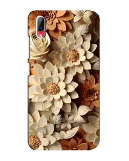 Чехол для Vivo Y93 / Y93S с картинкой «Бежевый флористический декор»