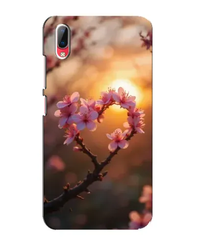 Чехол для Vivo Y93 / Y93S с картинкой «Розовый цвет сердце на фоне заката» Чехол для Vivo Y93 / Y93S с картинкой «Розовый цвет сердце на фоне заката»