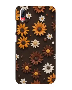 Чехол для Vivo Y93 / Y93S с картинкой «Узор из маленьких подсолнухов»