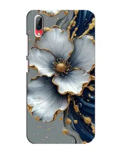 Чехол для Vivo Y93 / Y93S с картинкой «Белый цветок и золотой флюид»
