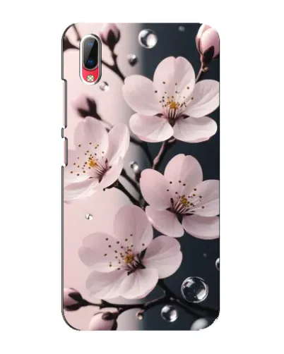 Чехол для Vivo Y93 / Y93S с картинкой «Нежная сакура и капли» Чехол для Vivo Y93 / Y93S с картинкой «Нежная сакура и капли»