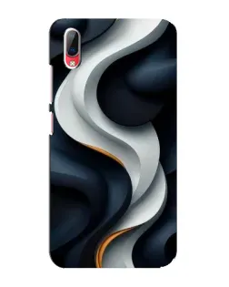 Чехол для Vivo Y93 / Y93S с картинкой «Объемные черно-белые ленты»
