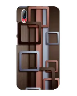 Чехол для Vivo Y93 / Y93S с картинкой «Коричневые объемные квадраты»
