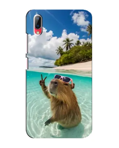 Чехол для Vivo Y93 / Y93S с картинкой «Капибара на море» Чехол для Vivo Y93 / Y93S с картинкой «Капибара на море»