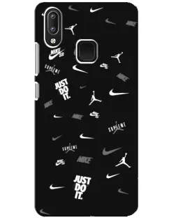 Чехол для Vivo Y95 с картинкой «Nike Black Pattern»