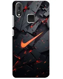 Чехол для Vivo Y95 с картинкой «Nike — эффект разломов»