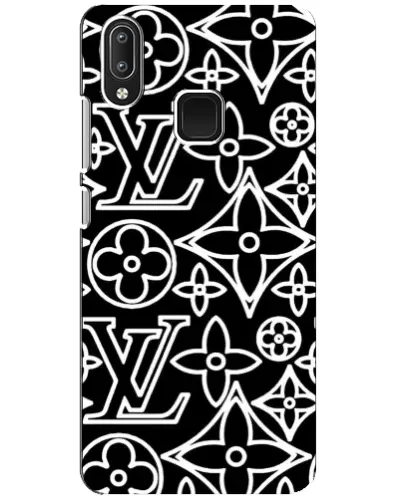 Чехол для Vivo Y95 с картинкой «Черно-белый узор LV»