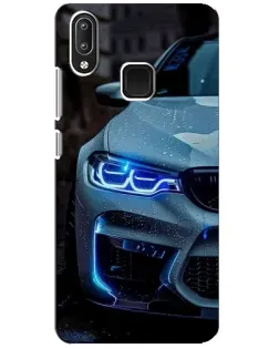 Чехол для Vivo Y95 с картинкой «Взгляд BMW с синими фарами»