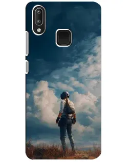 Чехол для Vivo Y95 с картинкой «Герой PUBG на скале»