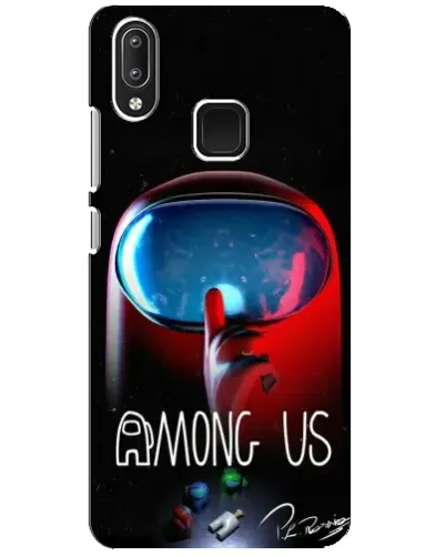 Чехол для Vivo Y95 с картинкой «Красный импостер — макро»