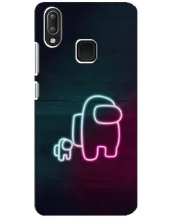 Чехол для Vivo Y95 с картинкой «Among Us неон-арт»