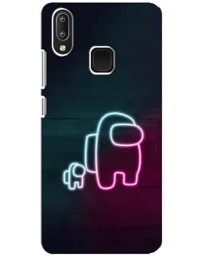 Чехол для Vivo Y95 с картинкой «Among Us неон-арт»