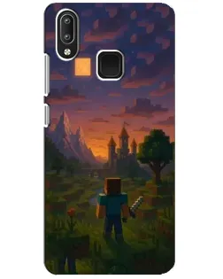 Чехол для Vivo Y95 с картинкой «Стив у башни» Чехол для Vivo Y95 с картинкой «Стив у башни»