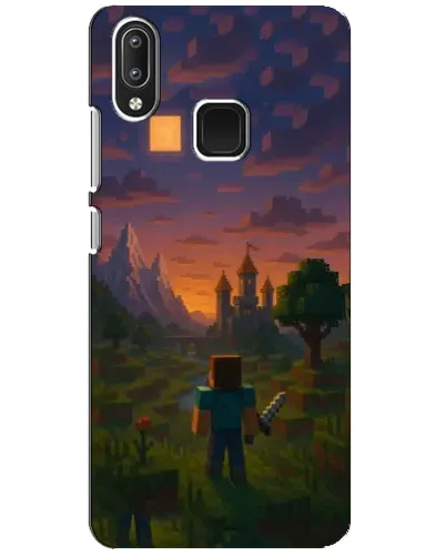 Чехол для Vivo Y95 с картинкой «Стив у башни» Чехол для Vivo Y95 с картинкой «Стив у башни»