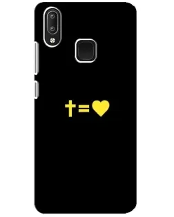 Чехол для Vivo Y95 с картинкой «Сердце и Крест»