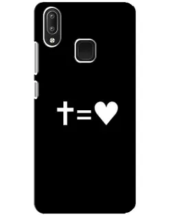 Чехол для Vivo Y95 с картинкой «Крест и Сердце»