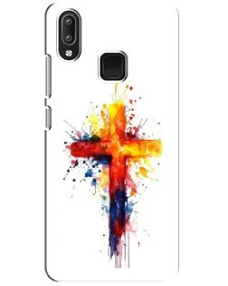 Чехол для Vivo Y95 с картинкой «Акварельный крест»