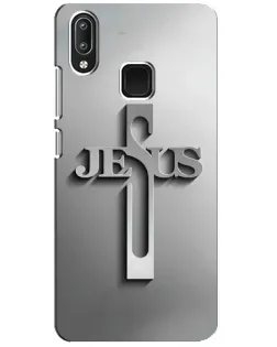 Чехол для Vivo Y95 с картинкой «Металлический крест Jesus»
