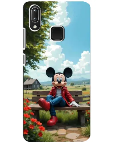 Чехол для Vivo Y95 с картинкой «Микки на скамейке» Чехол для Vivo Y95 с картинкой «Микки на скамейке»