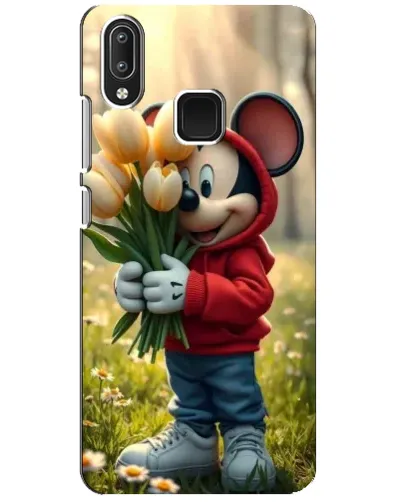 Чехол для Vivo Y95 с картинкой «Микки с тюльпанами» Чехол для Vivo Y95 с картинкой «Микки с тюльпанами»