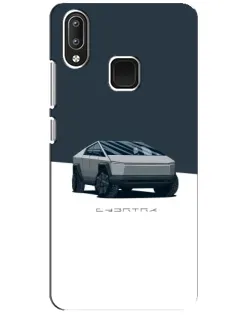 Чехол для Vivo Y95 с картинкой «Серебристый Cybertruck Tesla»