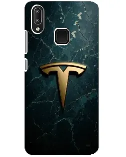 Чехол для Vivo Y95 с картинкой «Мраморная Tesla Gold»