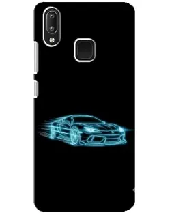 Чехол для Vivo Y95 с картинкой «Неоновый контур Lamborghini»