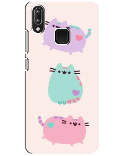 Чехол для Vivo Y95 с картинкой «Pusheen трио»