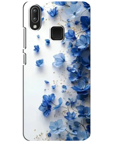 Чехол для Vivo Y95 с картинкой «Голубой цветочный каскад»