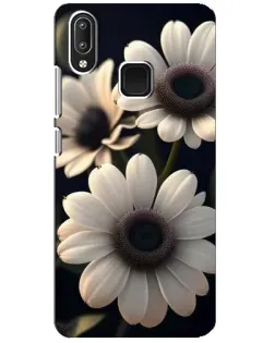 Чехол для Vivo Y95 с картинкой «Белые маргаритки макро»