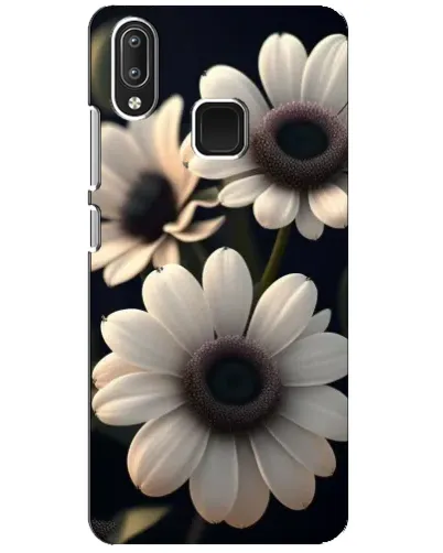 Чехол для Vivo Y95 с картинкой «Белые маргаритки макро»