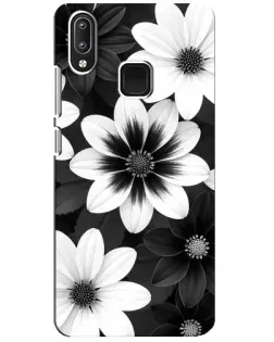 Чехол для Vivo Y95 с картинкой «Монохромные астры»